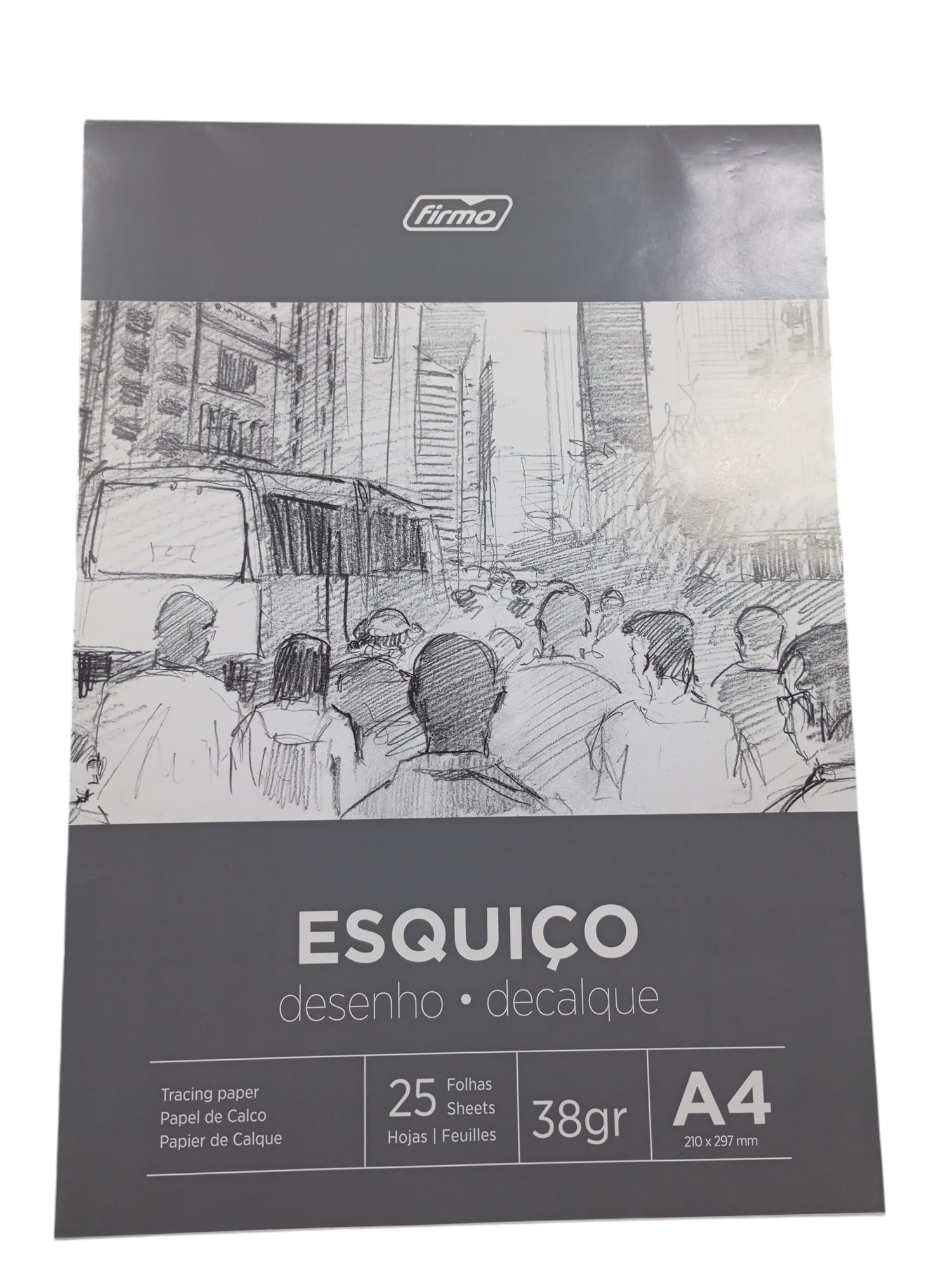 Papel Esquiço A4 25 Folhas 38g para desenho técnico e esboços