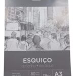 Papel Esquiço A3 80 Folhas 38g para desenho técnico e esboços