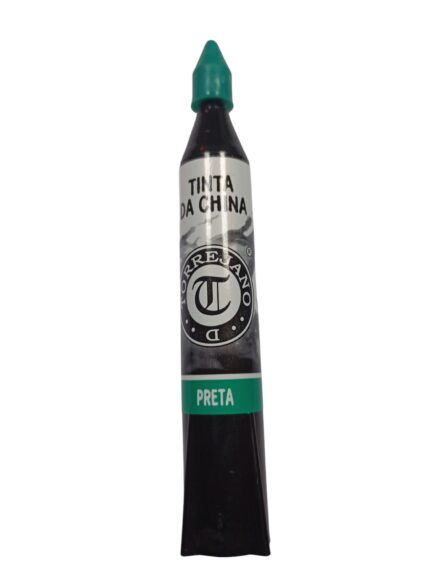 Frasco de Tinta da China Preta para desenho, ilustração e caligrafia.