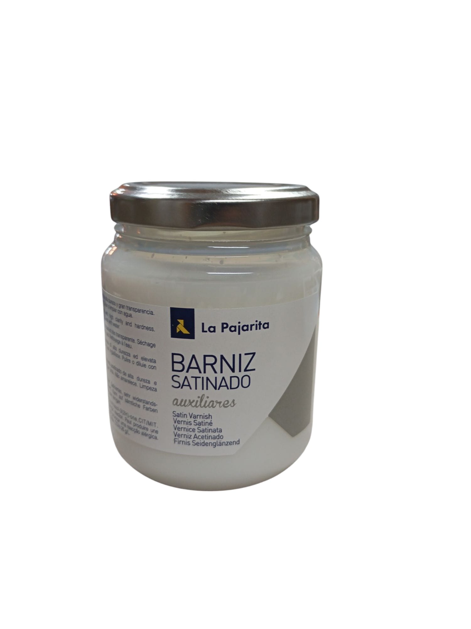 6b753ef5-9b08-43a7-9975-25db8d2101bf Verniz Acrílico Acetinado La Pajarita 175 ml para proteção de pinturas e trabalhos decorativos.