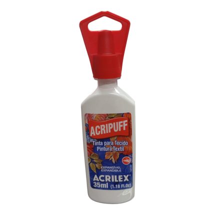 Tinta para Tecido Acripuff 35ml Acrilex – Efeito Puff em Alto Relevo para Personalização Criativa