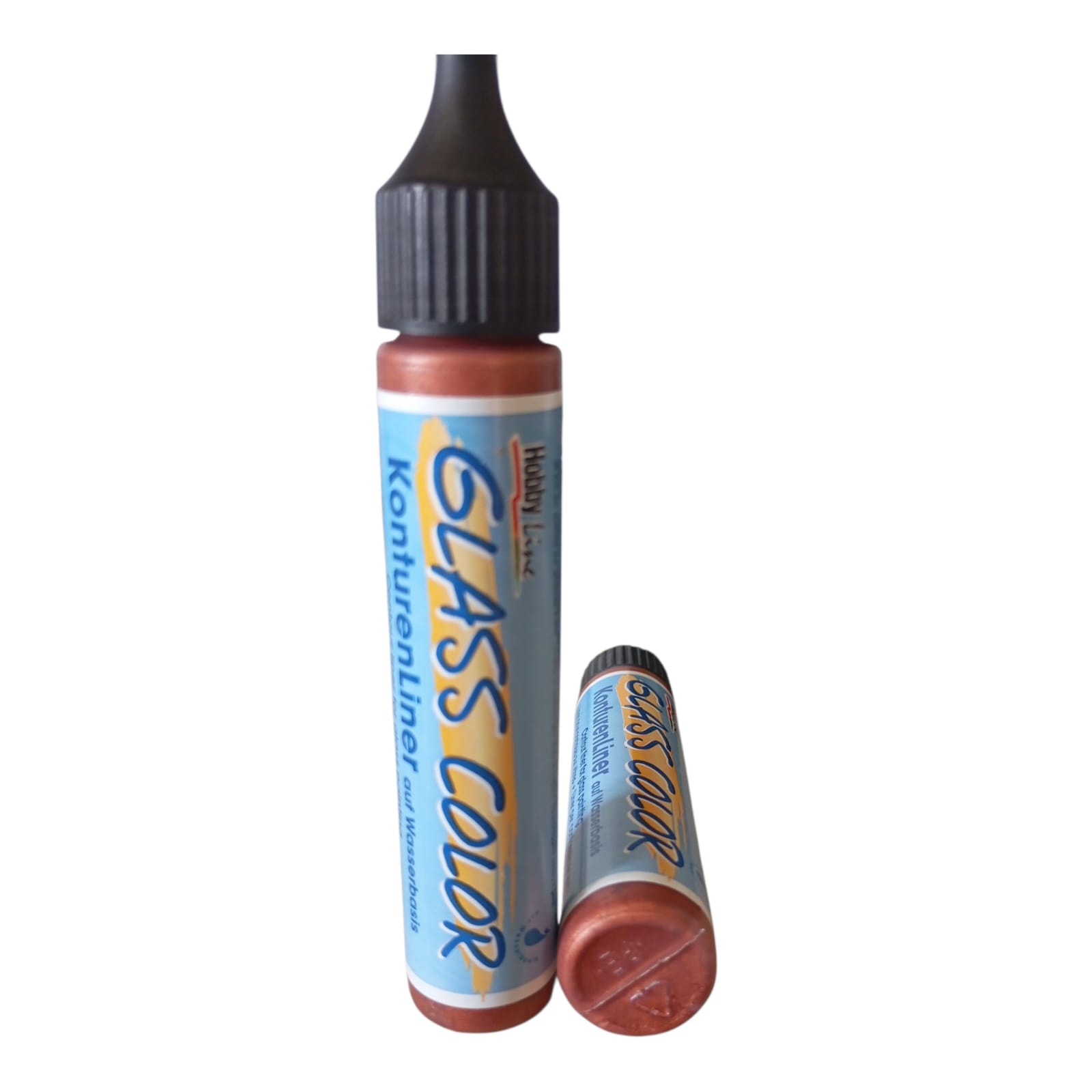 899f1af7-5b77-466a-8ceb-b68e243ef92b Contorno para Pintura em Vidro Hobby Line Glass Color 25ml Cobre