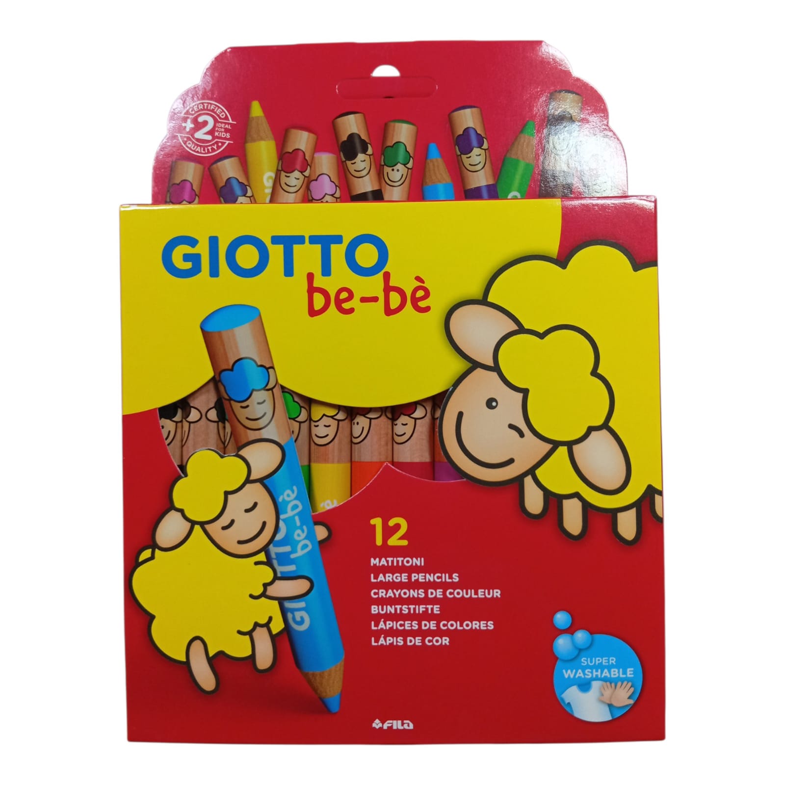 Lápis de Cor Giotto be-bè 12 Cores